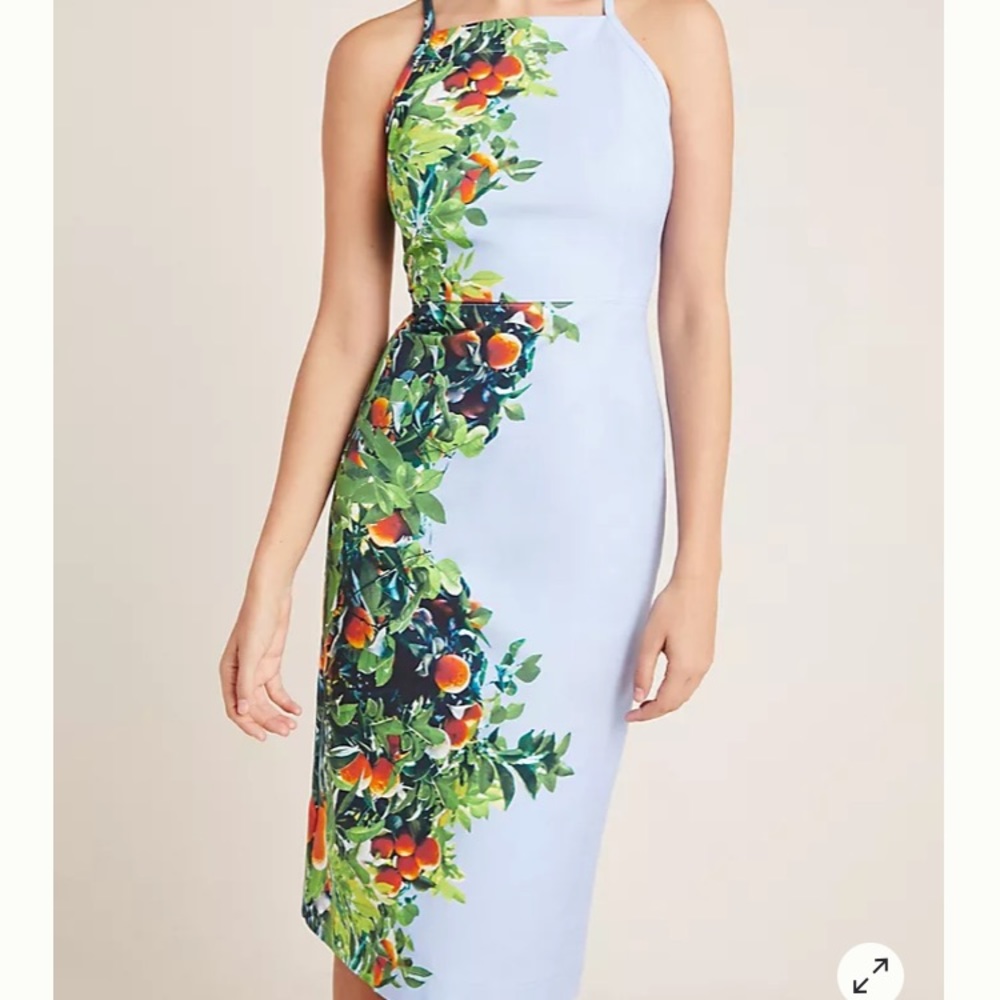 Anthropologie Maeve Orange Bough Dress